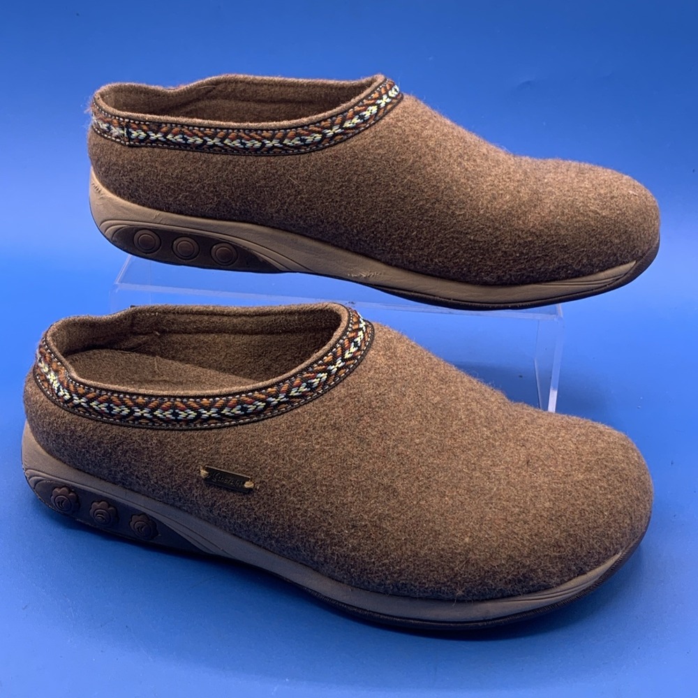 Therafit Heather Women's Wool Clog Slipper Brown Mule/Clog Size US 8-9.5